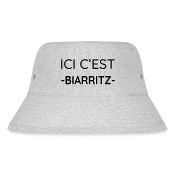 Ici c'est Biarritz (noir) - Bob recyclé Stanley/Stella - gris chiné - Devant