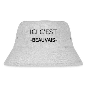 Ici c'est Beauvais (noir) - Bob recyclé Stanley/Stella - gris chiné - Devant