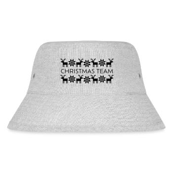 Elch Sterne Norwegen Ugly Christmas Team Santa - Stanley/Stella recycelter Bucket Hat - Grau meliert - Vorne