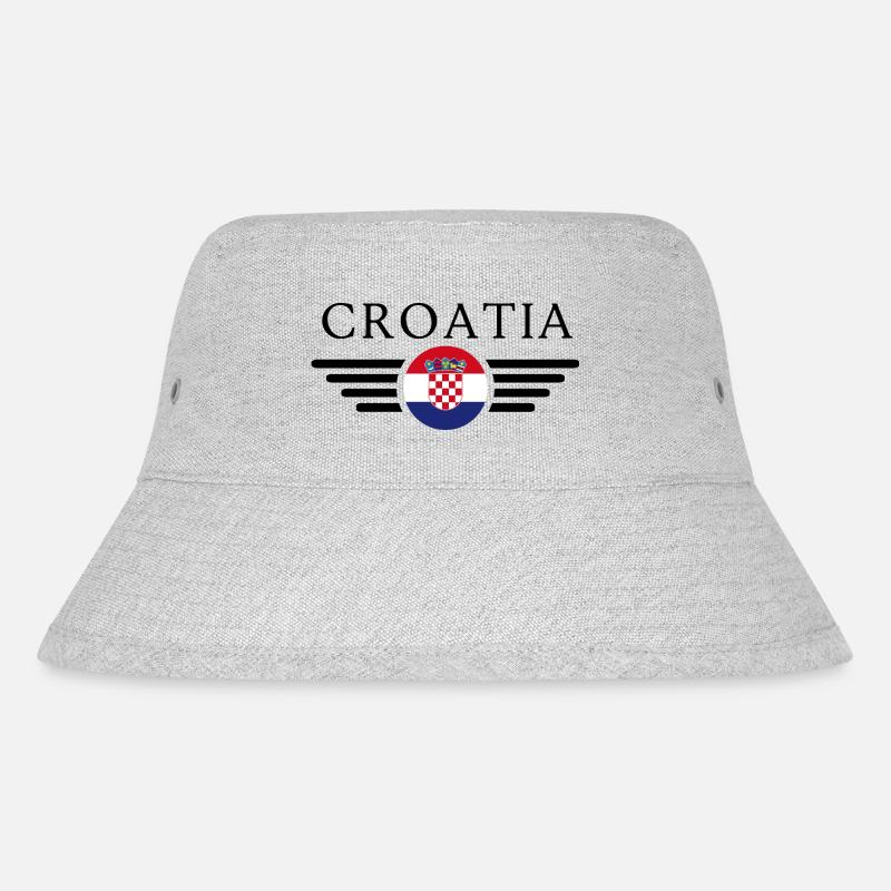 Ich liebe Kroatien - Stanley/Stella recycelter Bucket Hat - Grau meliert