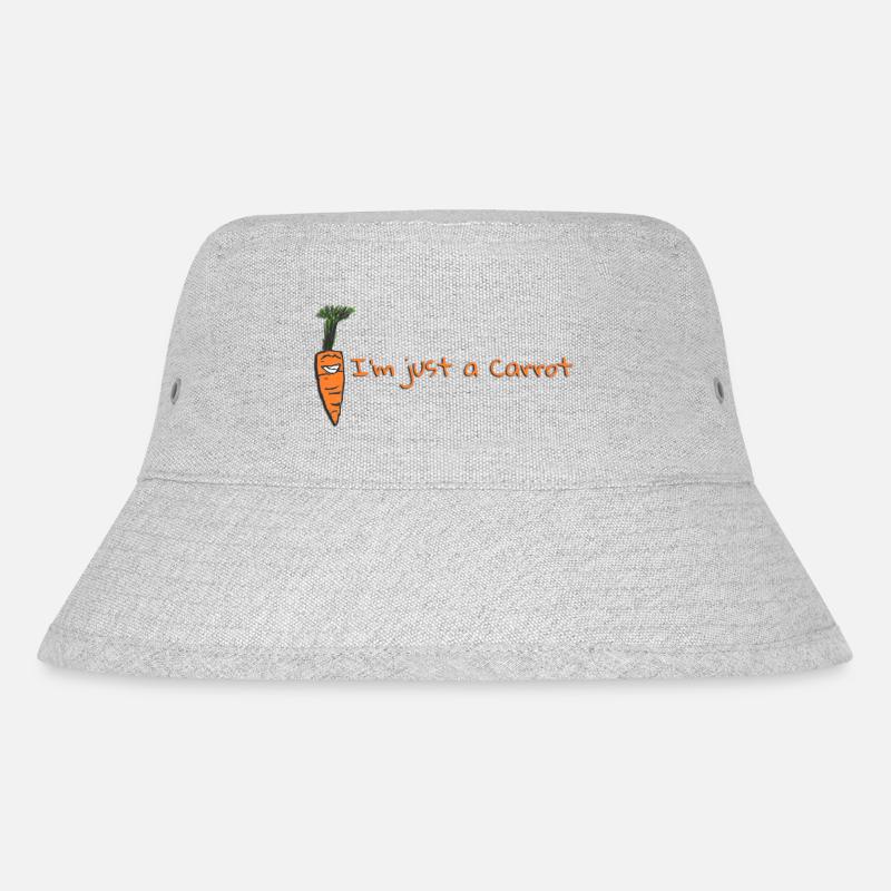 Ich bin nur eine Karotte - Stanley/Stella recycelter Bucket Hat - Grau meliert