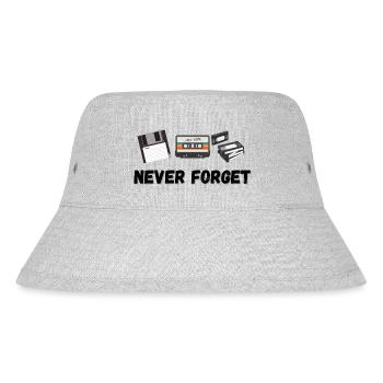Never Forget - Stanley/Stella recycelter Bucket Hat - Grau meliert - Vorne
