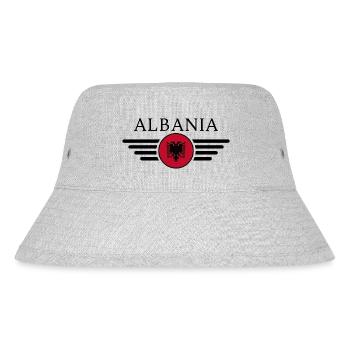 Albania Style Design T-Shirt - Stanley/Stella Recycled Bucket Hat - heather grey - Front