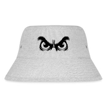 Owl eyes with stubborn gaze - Stanley/Stella Recycled Bucket Hat - heather grey - Front