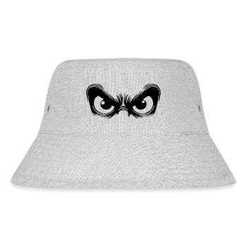 Beobachtende Augen mit starrem Blick - Stanley/Stella recycelter Bucket Hat - Grau meliert - Vorne