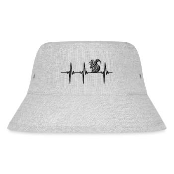 Heartbeat for cute squirrels - Stanley/Stella Recycled Bucket Hat - heather grey - Front