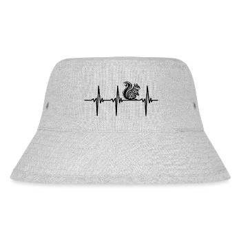 Heartbeat for cute squirrel babies - Stanley/Stella Recycled Bucket Hat - heather grey - Front