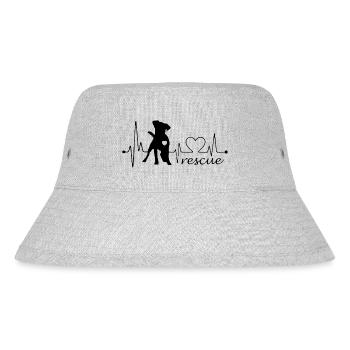 Dogs from the Animal Shelter ECG Pulse Heart Rate - Stanley/Stella Recycled Bucket Hat - heather grey - Front
