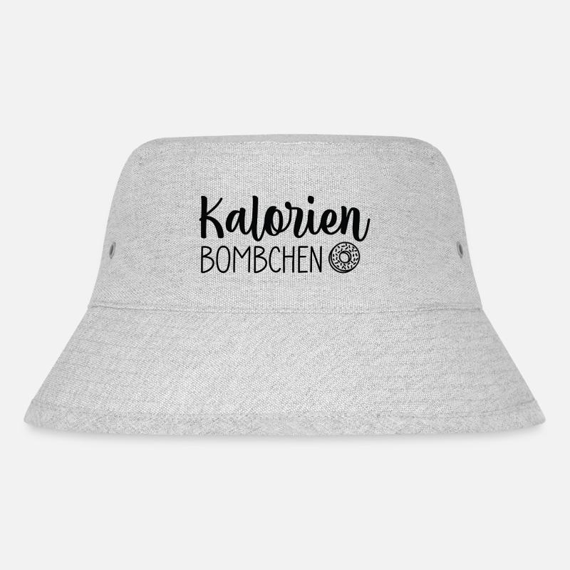 Kalorien Bömbchen 🍩💣 - Stanley/Stella recycelter Bucket Hat - Grau meliert