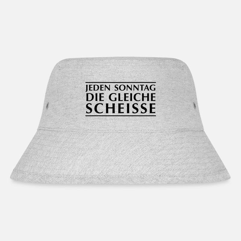 Every Sunday the same shit - Stanley/Stella Recycled Bucket Hat - heather grey