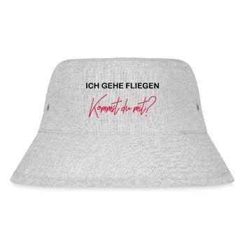 Fliegen - Stanley/Stella recycelter Bucket Hat - Grau meliert - Vorne