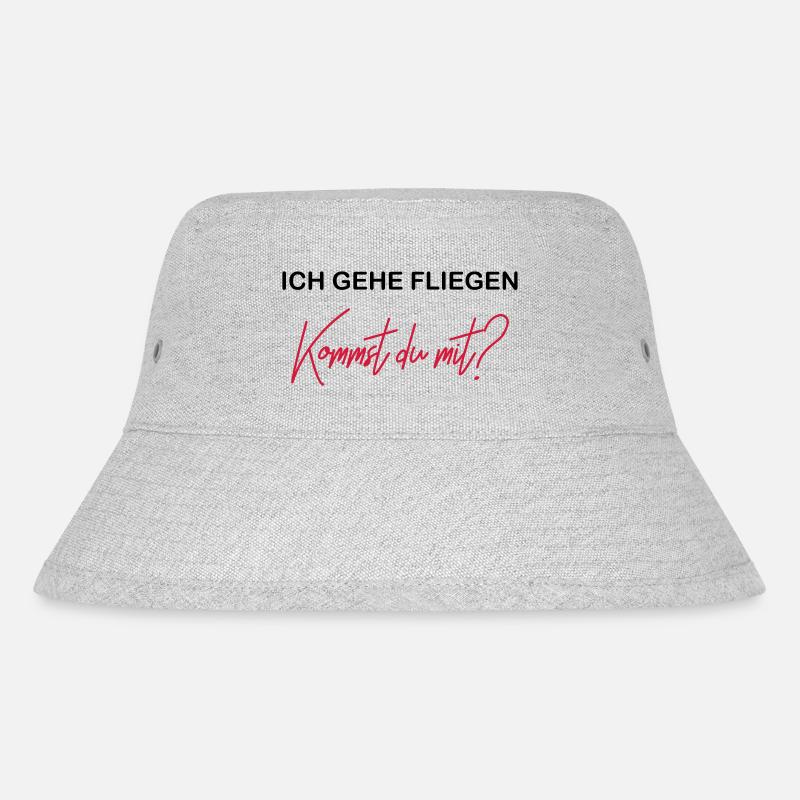 Fliegen - Stanley/Stella recycelter Bucket Hat - Grau meliert