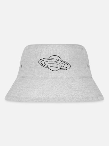 Saturn mit Ringen - Stanley/Stella recycelter Bucket Hat - Grau meliert
