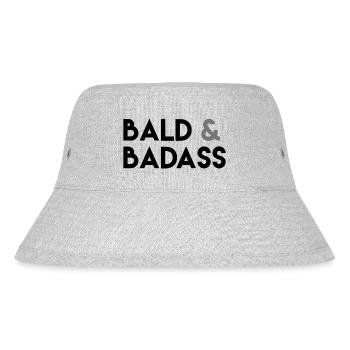Bald & Badass - Stanley/Stella recycelter Bucket Hat - Grau meliert - Vorne
