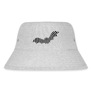 Bat Optical Illusion Illusion Halloween - Stanley/Stella Recycled Bucket Hat - heather grey - Front