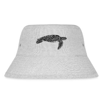 Elegante alte Wasserschildkröte - Stanley/Stella recycelter Bucket Hat - Grau meliert - Vorne