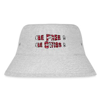 Be free Be swiss - Stanley/Stella Recycled Bucket Hat - heather grey - Front