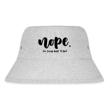 nope i'm going back to bed, funny sayings - Stanley/Stella Recycled Bucket Hat - heather grey - Front