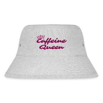 Caffeine Queen T Shirt - Stanley/Stella Recycled Bucket Hat - heather grey - Front
