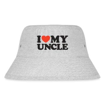 I love my uncle heart shirt - Stanley/Stella Recycled Bucket Hat - heather grey - Front
