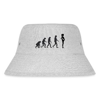Schwanger - Menschliche Evolution - Stanley/Stella recycelter Bucket Hat - Grau meliert - Vorne