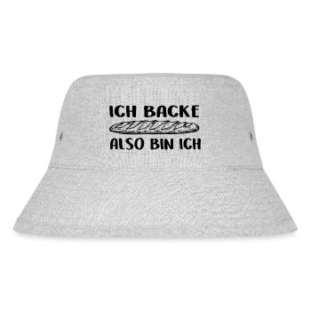 Ich backe also bin ich - Backen mein Hobby - Stanley/Stella recycelter Bucket Hat - Grau meliert - Vorne