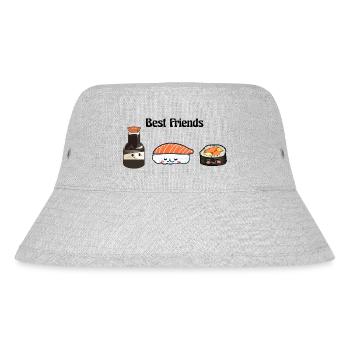 Best Friends Sushi - Stanley/Stella recycelter Bucket Hat - Grau meliert - Vorne