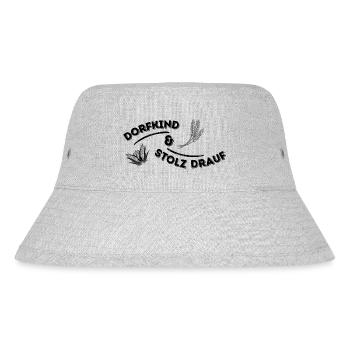 Dorfkind & Stolz Drauf - Stanley/Stella recycelter Bucket Hat - Grau meliert - Vorne