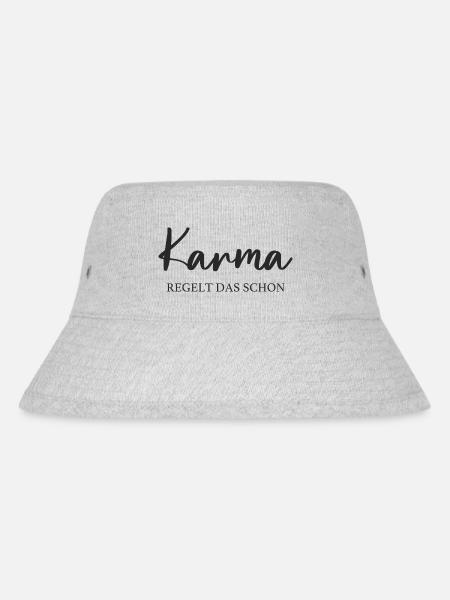 Karma regelt das schon - Stanley/Stella recycelter Bucket Hat - Grau meliert