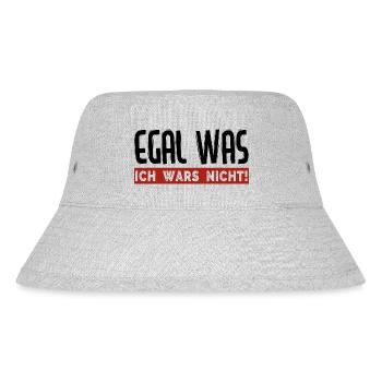 Egal Was Ich Wars Nicht Spruch Lustig Fun T-shirt - Stanley/Stella recycelter Bucket Hat - Grau meliert - Vorne