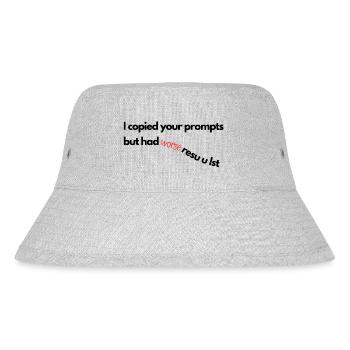 I copied your prompts but had worse results - Stanley/Stella Recycled Bucket Hat - heather grey - Front