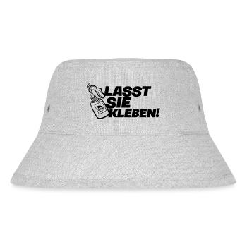 Klimakleber - lasst Sie kleben - Stanley/Stella recycelter Bucket Hat - Grau meliert - Vorne