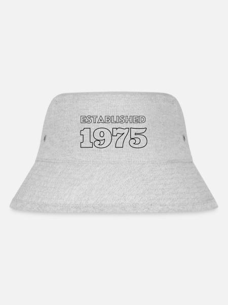 Established 1975 - Stanley/Stella recycelter Bucket Hat - Grau meliert