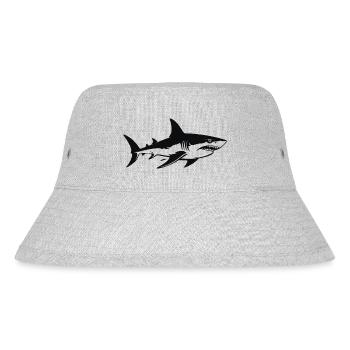 Hai Shark Silhouette - Stanley/Stella recycelter Bucket Hat - Grau meliert - Vorne