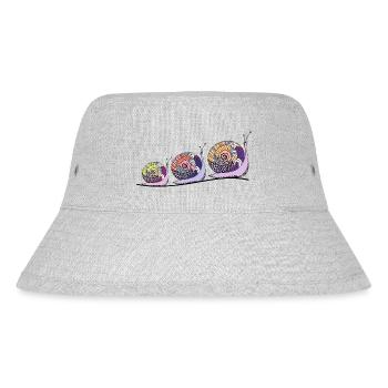 Schnecken - Stanley/Stella recycelter Bucket Hat - Grau meliert - Vorne