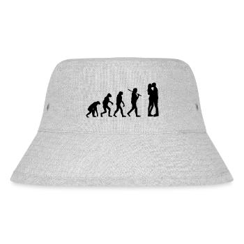 Die Evolution der Liebe - Stanley/Stella recycelter Bucket Hat - Grau meliert - Vorne