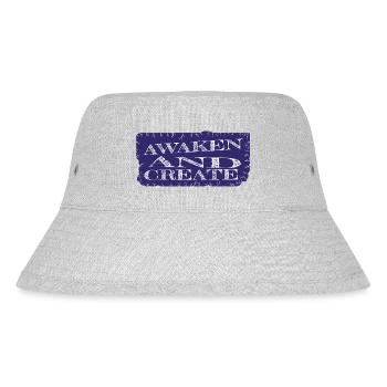 innovation self-realization improvement sayings - Stanley/Stella recycelter Bucket Hat - Grau meliert - Vorne