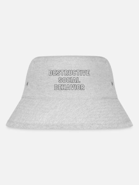 DESTRUCTIVE SOCIAL BEHAVIOR - Stanley/Stella Recycled Bucket Hat - heather grey