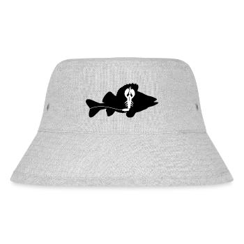 Barsch mit Creature Bait - schwarz - Stanley/Stella recycelter Bucket Hat - Grau meliert - Vorne