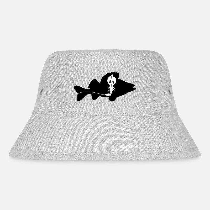 Barsch mit Creature Bait - schwarz - Stanley/Stella recycelter Bucket Hat - Grau meliert