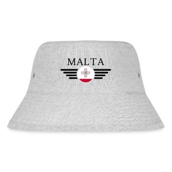 Malta Stil T-Shirt - Stanley/Stella recycelter Bucket Hat - Grau meliert - Vorne