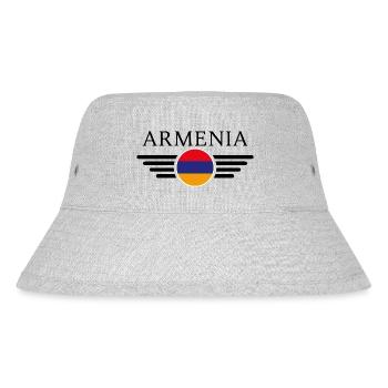 Armenisches Erbe T-Shirt - Stanley/Stella recycelter Bucket Hat - Grau meliert - Vorne