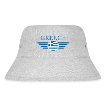 Griechenland Stil T-Shirt - Stanley/Stella recycelter Bucket Hat - Grau meliert - Vorne