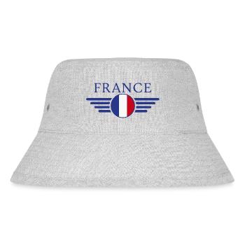 France Style Design T-Shirt - Stanley/Stella Recycled Bucket Hat - heather grey - Front