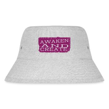 joke innovation and progress fostering creativity - Stanley/Stella Recycled Bucket Hat - heather grey - Front