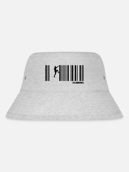 Klettern Bouldern Kletterhalle Kletterhaken - Stanley/Stella recycelter Bucket Hat - Grau meliert