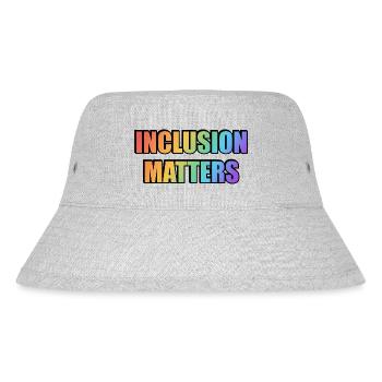 Inclusion Matters Rainbow - Stanley/Stella Recycled Bucket Hat - heather grey - Front