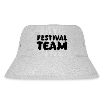 festival team - Stanley/Stella recycelter Bucket Hat - Grau meliert - Vorne