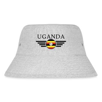 I Love Uganda, Elegance Style Design T-Shirt - Stanley/Stella Recycled Bucket Hat - heather grey - Front