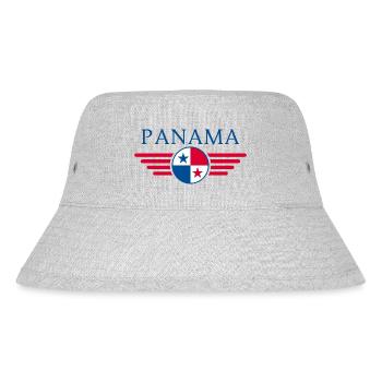 Ich liebe Panama, Eleganz Stil Design T-Shirt - Stanley/Stella recycelter Bucket Hat - Grau meliert - Vorne